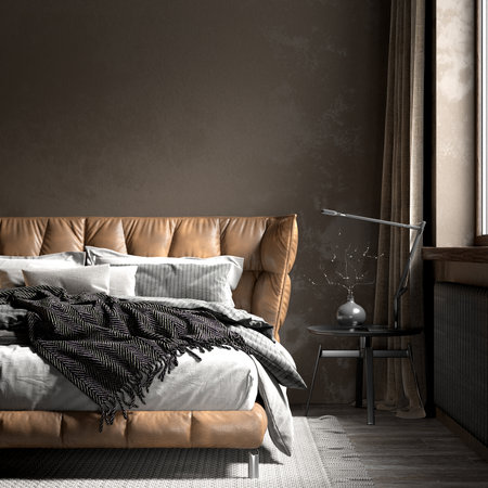Living room interior in loft, scandinavian styleの写真素材