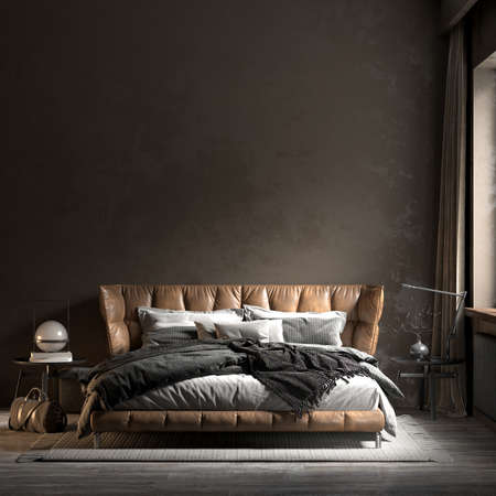 Living room interior in loft, scandinavian styleの写真素材