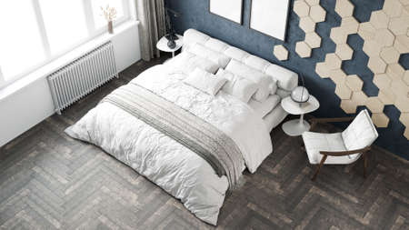 Living room interior in loft, scandinavian styleの写真素材
