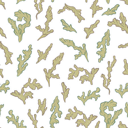 Seamless Pattern with beauty Algae. Suitable for wallpaper, textile, wrapping paper.のイラスト素材