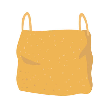 Empty paper bag, craft pack for productsのイラスト素材