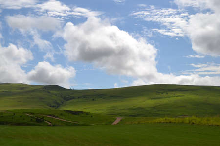 View of landscape in summerの写真素材