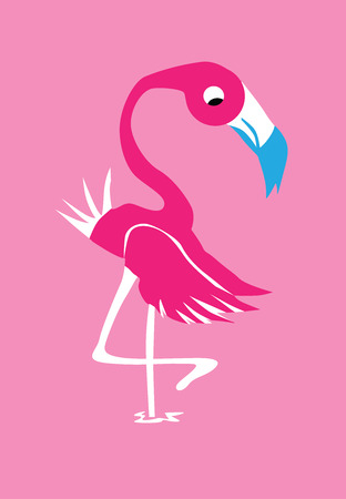 the pink flamingoのイラスト素材