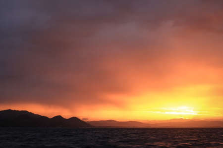 Fire before darkの写真素材