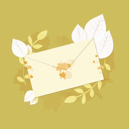 Banner with traces of watercolor paint - A vector illustration of letter with traces of watercolor paintのイラスト素材