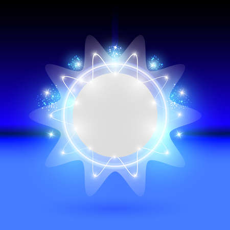 Blue star - An illustration of blue star with transparencies and lightのイラスト素材