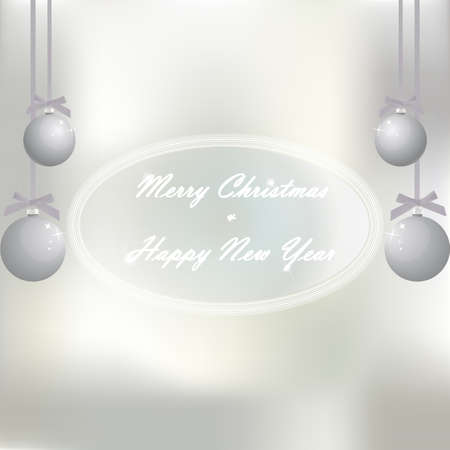 Gray christmas balls - An illustration of gray christmas balls with a little message in centerのイラスト素材