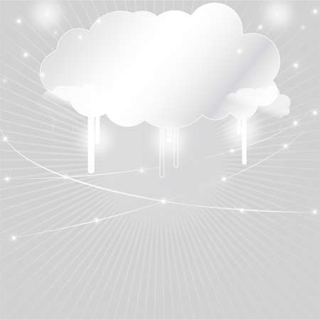 Silver cloud - An illustration of a silver cloud, a place for your messageのイラスト素材