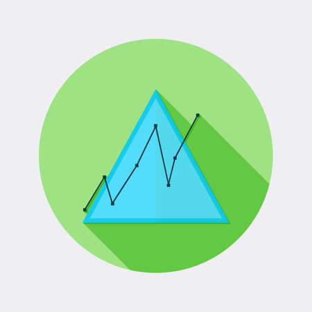 Flat design activity in progress icon with long shadowのイラスト素材