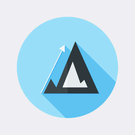 Flat design for Progress icon with long shadowのイラスト素材