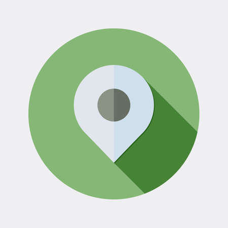 Flat map pointer icon design with long shadowのイラスト素材