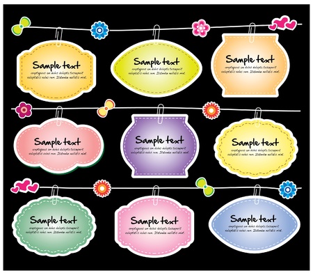 Hanging message framesのイラスト素材