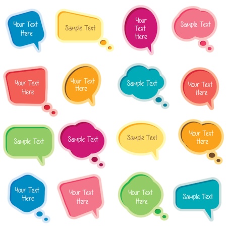 bubble message setのイラスト素材