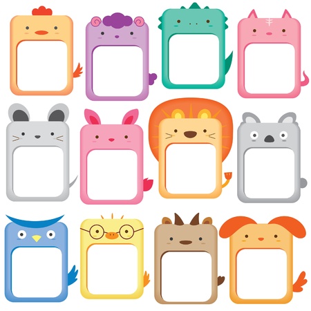 animals note digital setのイラスト素材