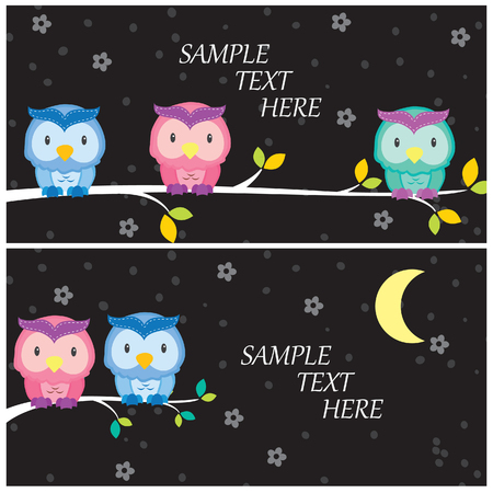 night owl layout designのイラスト素材