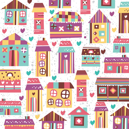 home sweet home illustration wallpaperのイラスト素材