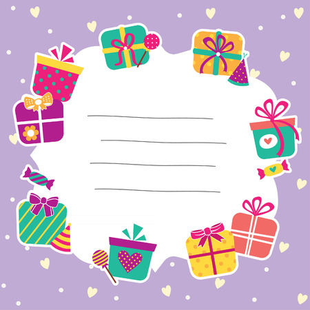 present and gifts layout designのイラスト素材