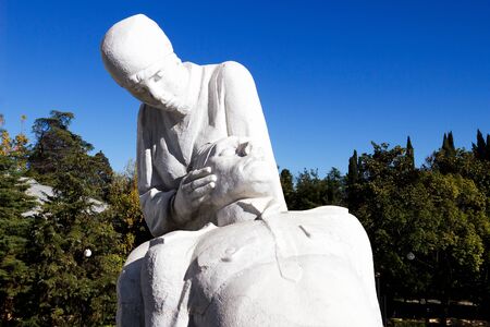 SOCHI, RUSSIA - November 05, 2015: Monument Feat in the name of life, devoted to Sochi doctors working in the days of the great Patriotic war. Sochi, Russiaのeditorial素材