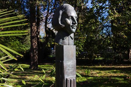SOCHI, RUSSIA - November 05, 2015: a Bust of Russian writer Gogol N. In. Installed the Park Riviera, Sochi, Sochiのeditorial素材