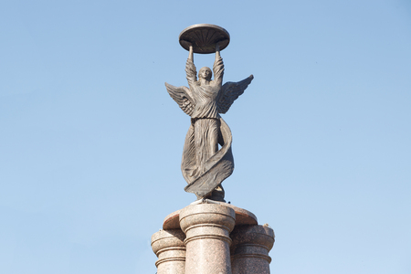 TAGANROG, RUSSIA - July 21, 2016: A monument the Guardian angel in honor of 300 years of foundation of the city of Taganrog, Russiaのeditorial素材