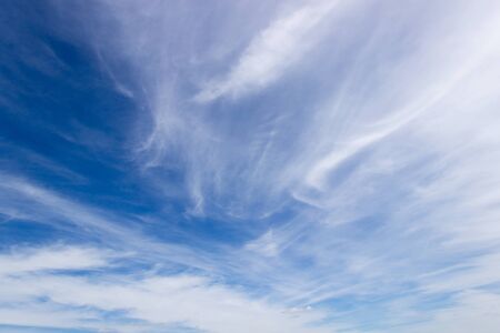 The blue sky with white clouds in clear summer day