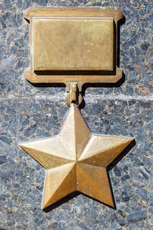 KERCH, RUSSIA - July 5, 2019: Order with Star Monumentのeditorial素材