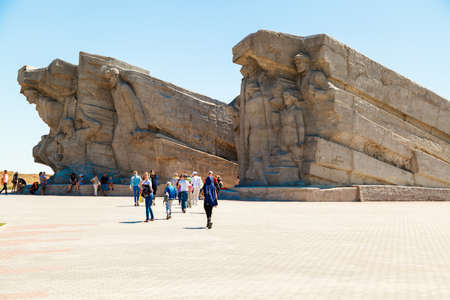 KERCH, RUSSIA - June 30, 2019: People enter Ajimushkai quarries in Kerchのeditorial素材
