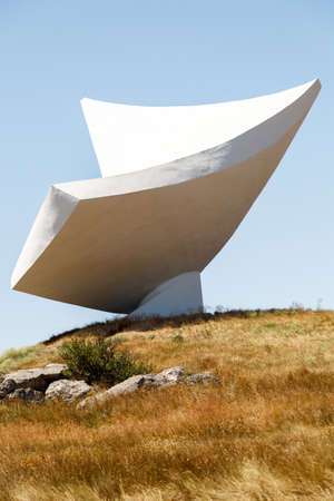 KERCH, RUSSIA - June 30, 2019: The Parus Monument is dedicated to paratroopers, Kerch. Close-upのeditorial素材