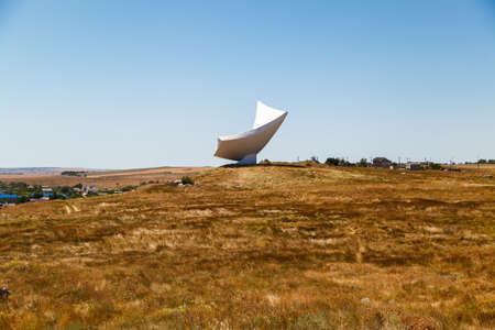 KERCH, RUSSIA - June 30, 2019: Parus Monument dedicated to paratroopers, Kerchのeditorial素材