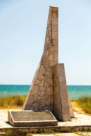 KERCH, RUSSIA - July 2, 2019: Monument to the mass grave of the wars paratroopers Eltigen, Kerch, Crimeaのeditorial素材