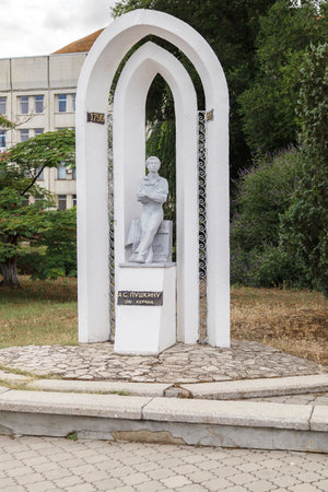 KERCH, RUSSIA - June 29, 2019: Pushkin AS Monument, Kerch, Crimeaのeditorial素材