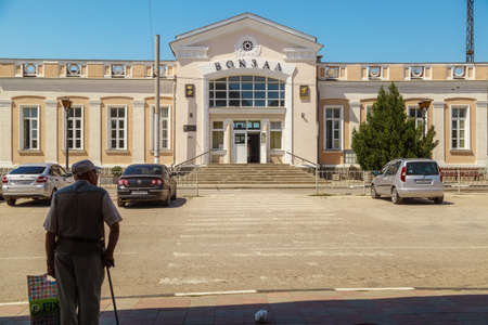 KERCH, RUSSIA - June 29, 2019: railway station. Kerch, Crimea, Russia