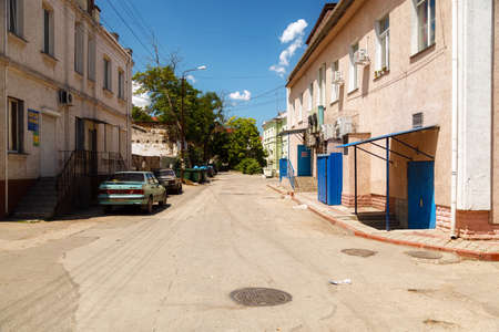 KERCH, RUSSIA - June 30, 2019: traffic on the streets of the city