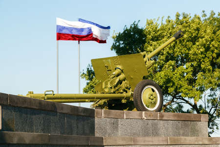 KERCH, RUSSIA - June 29, 2019: Gun of the Great Patriotic Warのeditorial素材