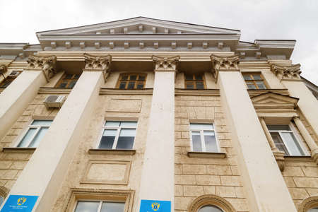 KERCH, RUSSIA - June 29, 2019: old administrative multi-storey building. Outsideのeditorial素材