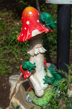 RUSSIA, VOLGOGRAD - August 14, 2021: Park History of the Russian State, Alley of Childhood. In Volgograd Oblast, Kalachevsky District, Pyatimorsk Settlementのeditorial素材