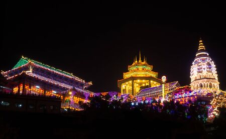 Penang, Malaysia-29 Jan 2017 : Kek Lok Si Temple located at the Air Itam mountain in George Town on Penang Island. That is the largest Buddhist temple in Malaysia. Design magnificence as well as stunning architecture will leave you mesmerised from the minのeditorial素材