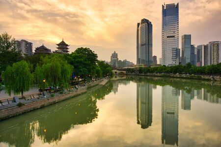 China, Si Chuan - 13 May 2018 :Cheng Du City is an ever-present in the city's storied heritage. Prosperous metropolis combination of grandeur and historic architecture. Its well preserved old town, ancient wonders as well as modern era of aesthetic designのeditorial素材