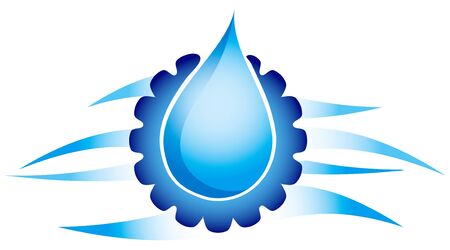 Environmental concepts - Water drops with wave,のイラスト素材