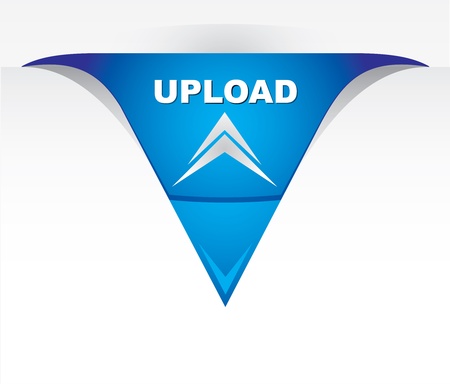 Upload label, web graphic elementのイラスト素材