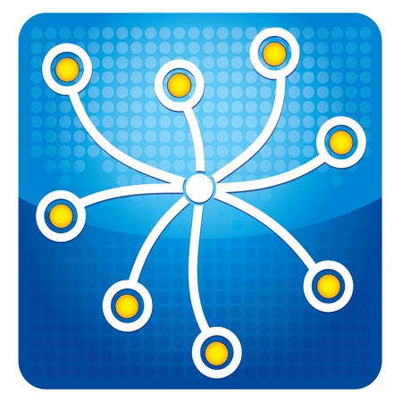 Share icon illustration with text and graphics のイラスト素材