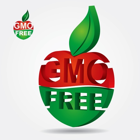 Non genetically modifies plants - bio product signのイラスト素材