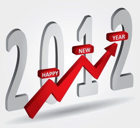 2012 -  New Year celebration, financial background for poster and flayer