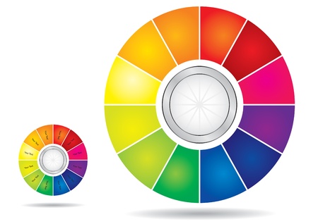 Editable color wheel template with copy paste area のイラスト素材