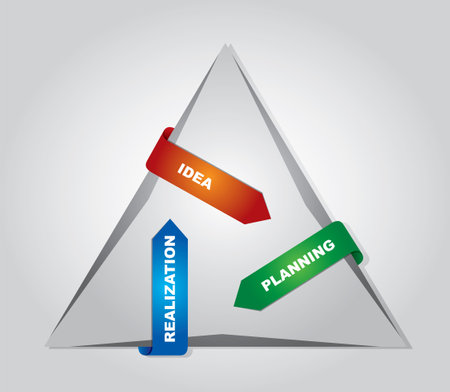 A successful business strategy - abstract illustration with arrowsのイラスト素材