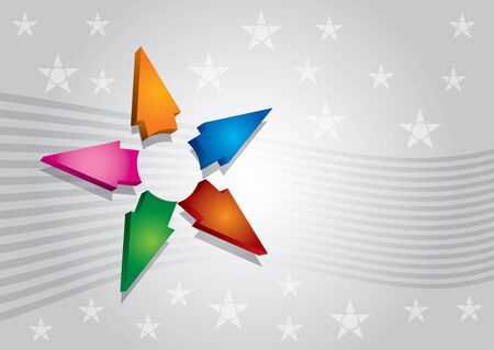 Business stationery template with shape and arrowsのイラスト素材