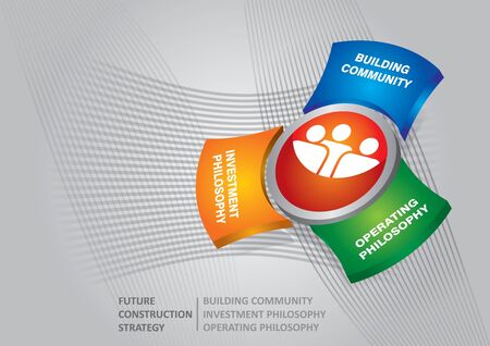 Funds for future construction strategy - abstract illustrationのイラスト素材