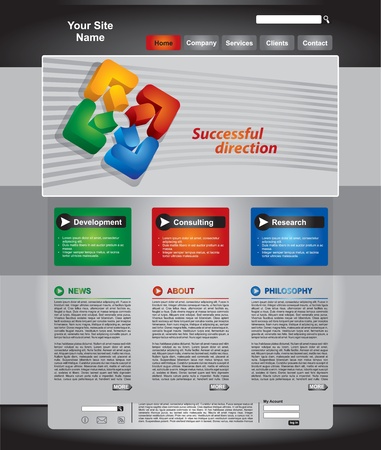 Clean editable business web page templateのイラスト素材