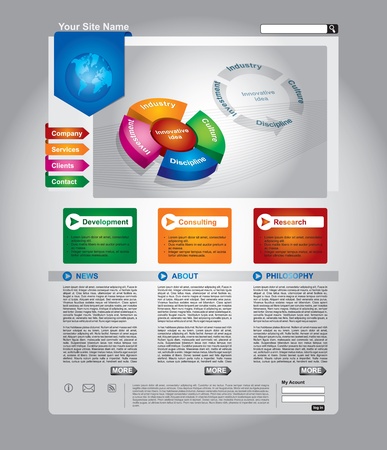 Clean editable business web page templateのイラスト素材