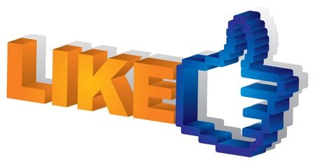 Like button, abstract communication conceptのイラスト素材